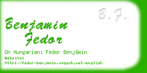 benjamin fedor business card